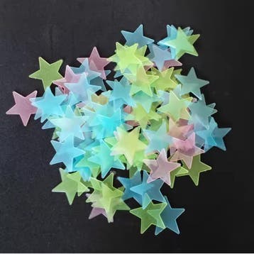 Set van 100 Glow in the Dark Sterren Muurstickers Plafond, Verzenden, Nieuw