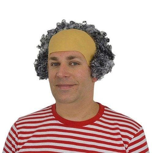 Kaalkop Pruik Grijs, Hobby en Vrije tijd, Feestartikelen, Feestartikel, Nieuw, Verzenden