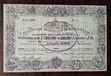 Nederland. 10 Gulden - 1867 Paleis voor Volksvlijt te