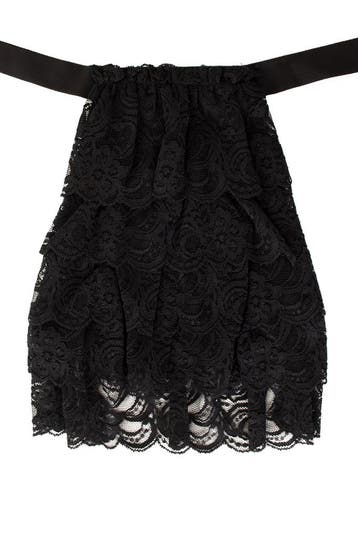 Jabot Kanten Kraag Zwart Donker Klassiek Vintage Victoriaans, Ophalen of Verzenden, Nieuw, Overige maten, Carnaval