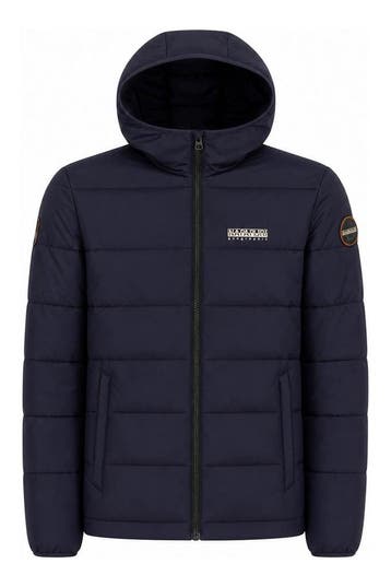 Napapijri Jas Jongens in maat 140 Blauw, Verzenden, Zo goed als nieuw, Napapijri, Jongen of Meisje