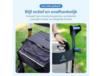 Safe Age® Rollator - Lichtgewicht opvouwbaar - Gevoerde, Diversen, Verzenden, Nieuw