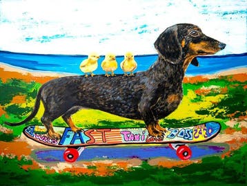 Bazévian DelaCapucinière - Portrait Taxi Driver dachshund