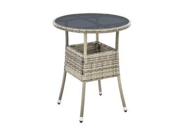 Veiling - Polyrotan Tuintafel / Bijzettafel / Balkontafel Yo, Tuin en Terras, Tuintafels, Gebruikt