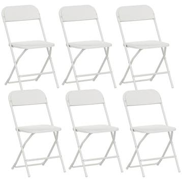 Set Van 6 Klapstoelen, Opvouwbare Stoelen Met Afvoergaten, S, Verzenden, Nieuw