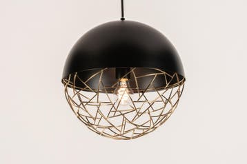 Rietveld Hanglampen - Zwart, Goud - Metaal, Verzenden, Nieuw