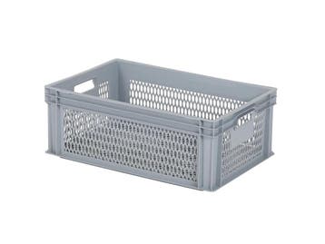 Stapelkrat 600x400xH220mm geperf. OH grijs, Ophalen of Verzenden, Nieuw