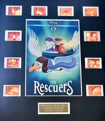 The Rescuers - Framed Film Cell Display with COA, Verzamelen, Nieuw