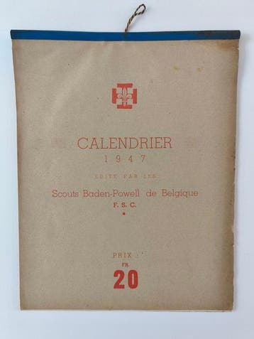 Hergé illustrateur - 1 Kalender F.S.C. - 1947, Boeken, Stripboeken, Nieuw