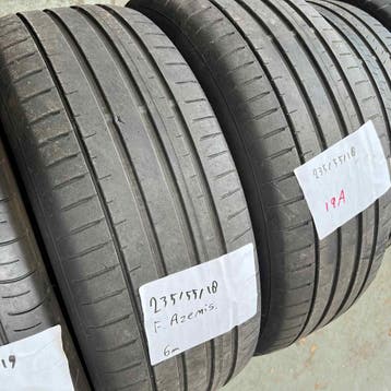 2 x Falken Azenis 235-55-18 Zomerbanden 6mm, 18 inch, Gebruikt, Ophalen of Verzenden, 235 mm