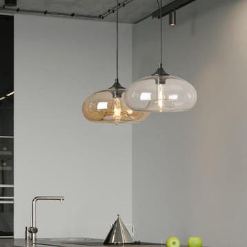 Industriële Glazen Hanglamp, Verzenden, Nieuw
