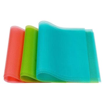 Koelkastmatten - Placemat - 9 stuks - Siliconen - 45 x 29 cm, Verzenden, Nieuw