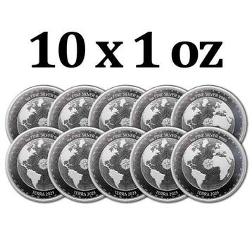 Niue. 5 Dollars 10 x 2023 1 oz $5 NZD Niue Silver Terra Coin
