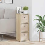 vidaXL Dressoir met lade Sonoma Eiken 25,5 x 22 x 69,5 cm, Verzenden, Nieuw, Minder dan 25 cm, Overige houtsoorten