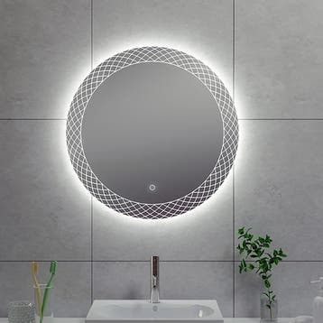 Wiesbaden Deco Badkamerspiegel met LED - Dimbaar - Rond -, Ophalen of Verzenden, Nieuw