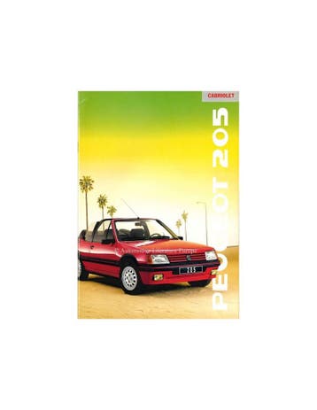 1989 PEUGEOT 205 CABRIO BROCHURE NEDERLANDS, Nieuw, Peugeot, Author