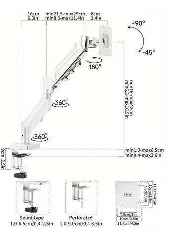 Monitor Arm Bureau – Verstelbare Beugel 13-32 Inch, Computers en Software, Monitoren, Verzenden, Nieuw