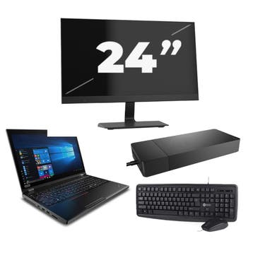 Lenovo ThinkPad P53 -   i7-9e  8GB  - 256GB  + 1x 24 inch, Computers en Software, Windows Laptops, Verzenden, Refurbished, 9e Generatie