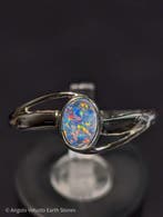 1,30 g - Prachtige Lightning Ridge Opal Doublet Ring, 925