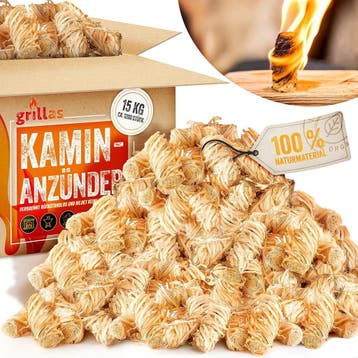 Aanmaakwokkels - Aanmaakkrullen - Aanmaakblokjes - 15kg - Gr, Verzenden, Zo goed als nieuw