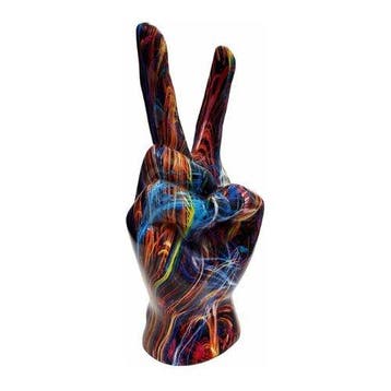 sculptuur, Abstract Peace Hand Sculpture – Colourful, Antiek en Kunst