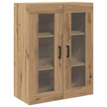 vidaXL Wandkast Artisan Eiken 69,5 x 34 x 90 cm Bewerkt hout, Minder dan 50 cm, Verzenden, Nieuw, Minder dan 100 cm