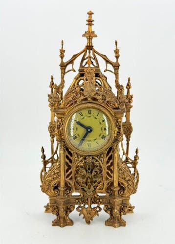 Klok - Antiek Brons - 1910-1920 - Gotische Kathedraal