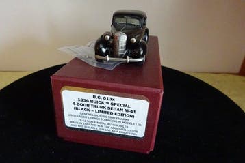 Brooklin 1:43 - Modelauto - 1936 Buick Special 4-door trunk, Nieuw