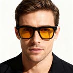 Blue Light Bril Rechthoekig met Oranje Lenzen Oogbescherming, Verzenden, Nieuw