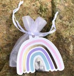 Organza zakje wit met kaartje Regenboog en 10 pepermuntjes, Verzenden, Nieuw, Feestartikel, Verjaardag