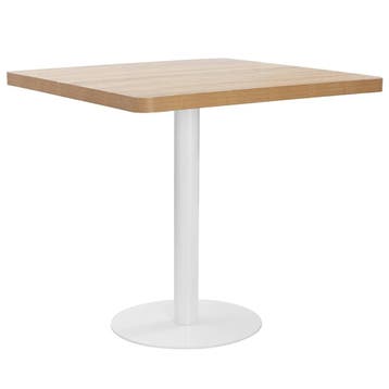 vidaXL Bistrotafel 80x80 cm MDF lichtbruin, Verzenden, Nieuw