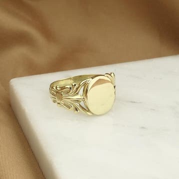 8 karaat zegelring, Sieraden, Tassen en Uiterlijk, Ringen, Gebruikt, 20 of groter, Ophalen of Verzenden, Goud
