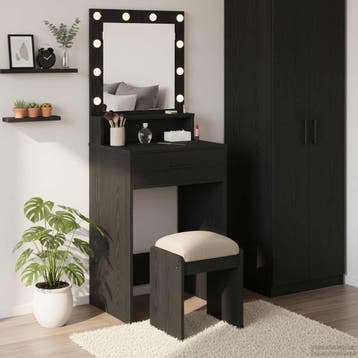 vidaXL Plafondtafel Zwart Eiken 50 x 41 x 135 cm Bewerkt, Verzenden, Nieuw