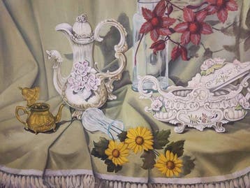 Escuela realista Catalana (XX) - Bodegón de porcelanas