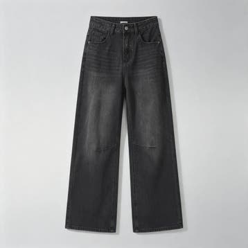 Dames Y2K Jeans met Strass en Wijde Pijpen - Zwart Gewassen, Verzenden, Nieuw