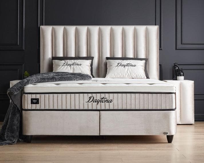 Opberg Boxspring Daytona Beige - 120x200 cm, Huis en Inrichting, Slaapkamer | Boxsprings, Beige, Nieuw, Verzenden