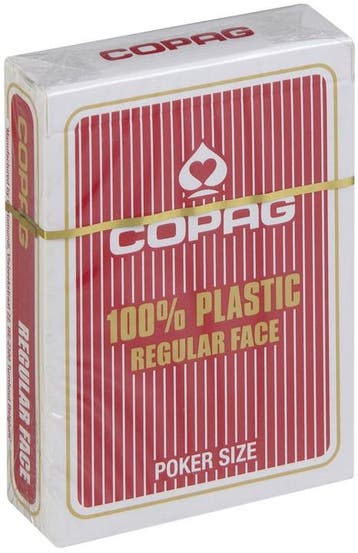 Speelkaarten - Copag 100% Plastic Poker Normal Faces Rood |, Hobby en Vrije tijd, Verzenden, Nieuw