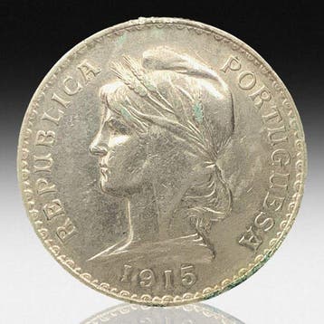 Portugal. Silver 1 Escudo Coin - 1915 (Zonder minimumprijs)