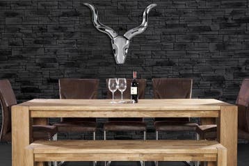 Moderne wanddecoratie STYLE ROCKS 50cm zilver gewei - 8914, Huis en Inrichting, Woonaccessoires | Overige, Ophalen of Verzenden
