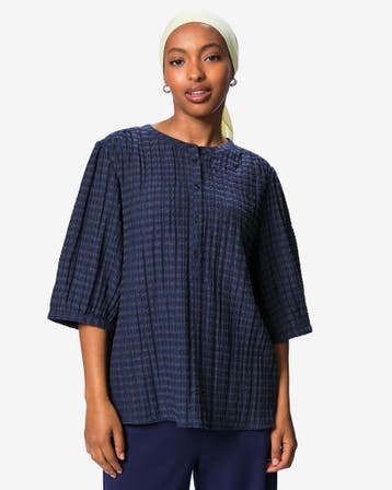 HEMA Damesblouse Bay strepen donkerblauw, Verzenden, Nieuw