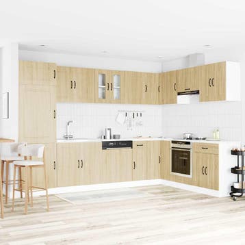vidaXL Keukenkast Kalmar Sonoma Eiken 80 x 46 x 81,5 cm, Huis en Inrichting, Keuken | Keukenelementen, Verzenden, Nieuw, Bruin