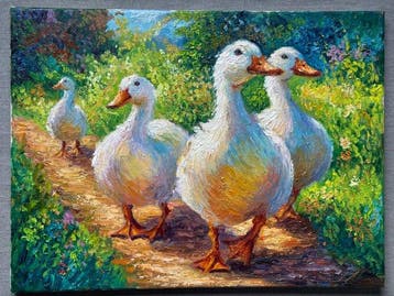 BarBeni (1981) - BarBeni – A Walk Through the Countryside, Antiek en Kunst, Kunst | Schilderijen | Klassiek