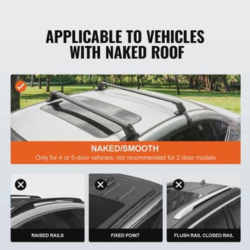Verstelbare Aluminium Dakdragerset (2 stuks) - 155LBS Capaci, Auto diversen, Verzenden, Nieuw