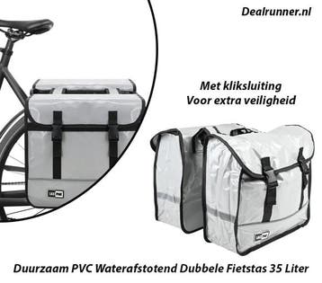 Duurzaam PVC Waterafstotend Dubbele Fietstas 35 Liter, Verzenden, Nieuw