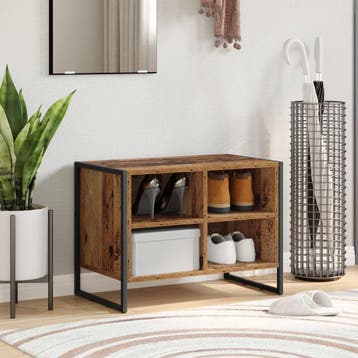 vidaXL Schoenenkast 60 x 35 x 44 cm Bewerkt hout Oud Hout, Verzenden, Nieuw