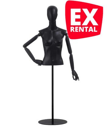 Torso 1/2 dame GAGA zwart met houten armen EX RENTAL