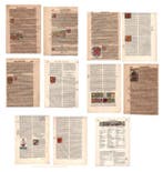 Sebastian Munster, 1560 - Eccezionale collezione di 8 fogli