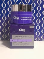 Cien Luminous beauty nachtcrème met MYRAMAZE 50 ml., Verzenden, Nieuw, Gehele gezicht, Verzorging