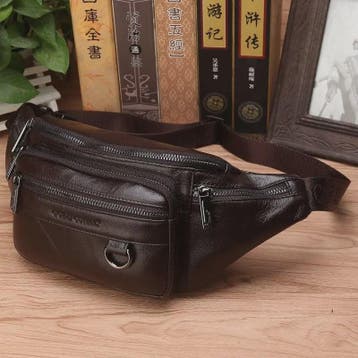 Luxe Leren Heuptas Heren - Retro Stijl Crossbody & Schoudert, Verzenden, Nieuw