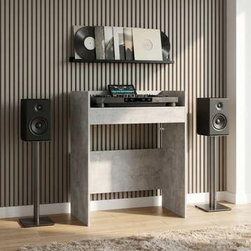 vidaXL DJ Tafel Betongrijs 82 x 45 x 102 cm Bewerkt hout, Muziek en Instrumenten, Verzenden, Nieuw